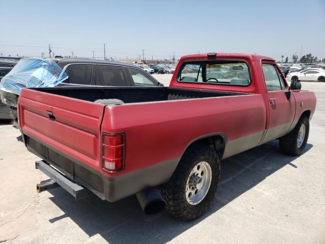 1B7KE2686LS601554 - 1990 DODGE D-SERIES D200 RED photo 3