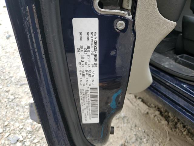 2C4RC1CG4DR806545 - 2013 CHRYSLER TOWN & COU TOURING L BLUE photo 10