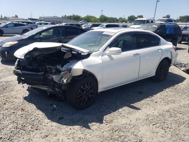 1HGCR3F8XDA030545 - 2013 HONDA ACCORD EXL WHITE photo 1