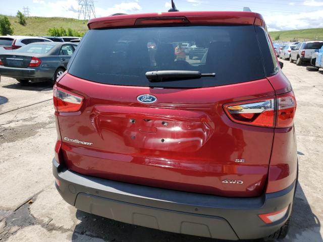 MAJ6S3GL7KC299144 - 2019 FORD ECOSPORT SE Burdeos foto 6