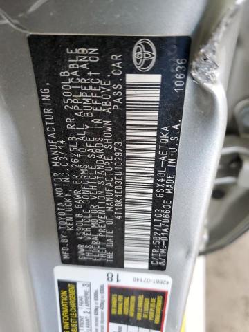 4T1BK1EB3EU102973 - 2014 TOYOTA AVALON BASE TAN photo 12