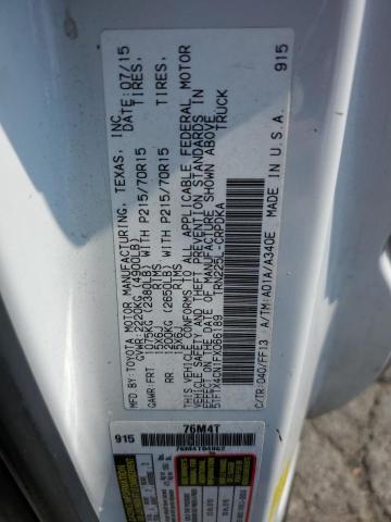 5TFTX4CN1FX066189 - 2015 TOYOTA TACOMA ACCESS CAB Ақ фото 12