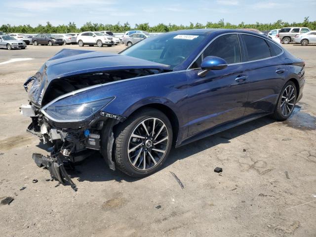 5NPEH4J20MH085551 - 2021 HYUNDAI SONATA LIMITED BLUE photo 1