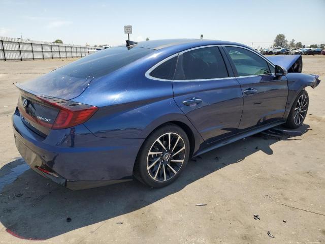 5NPEH4J20MH085551 - 2021 HYUNDAI SONATA LIMITED BLUE photo 3