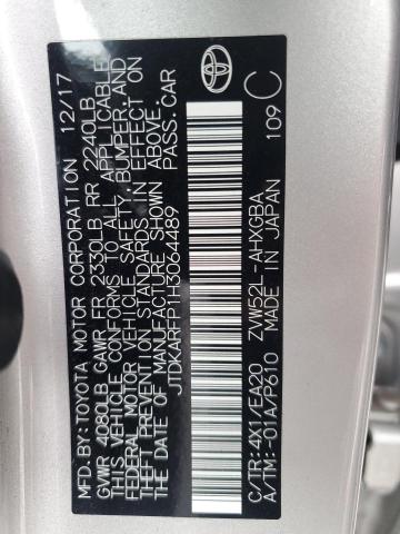 JTDKARFP1H3064489 - 2017 TOYOTA PRIUS PRIM ვერცხლისფერი ფოტო 12