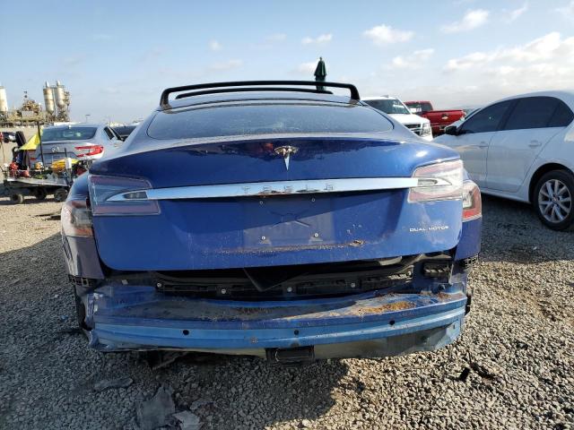 5YJSA1E27LF361351 - 2020 TESLA MODEL S BLUE photo 6