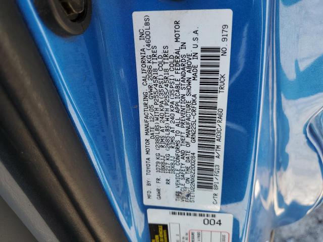 5TETU22NX6Z200284 - 2006 TOYOTA TACOMA X-RUNNER ACCESS CAB BLUE photo 12