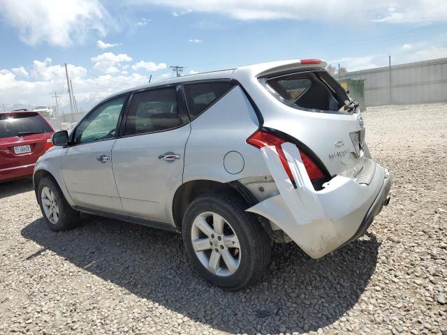 JN8AZ08W86W519195 - 2006 NISSAN MURANO SL SILVER photo 2