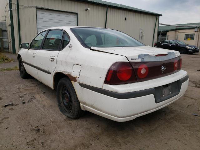 2G1WF52E839361087 - 2001 CHEVROLET IMPALA WHITE photo 3