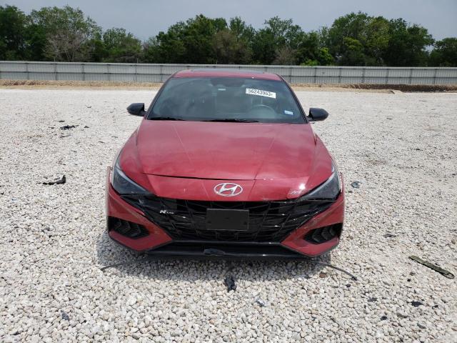 KMHLR4AF8MU138618 - 2021 HYUNDAI ELANTRA N LINE RED photo 5