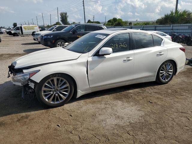 JN1EV7BP7MM707480 - 2021 INFINITI Q50 LUXE WHITE photo 1