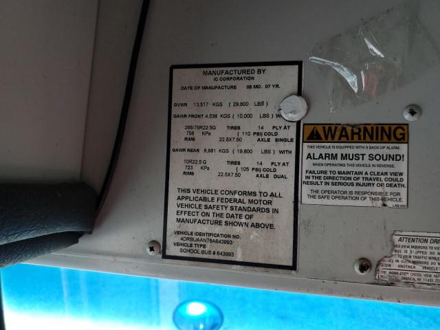 4DRBUAAN78A643993 - 2008 IC CORPORATION 3000 ყვითელი ფოტო 10