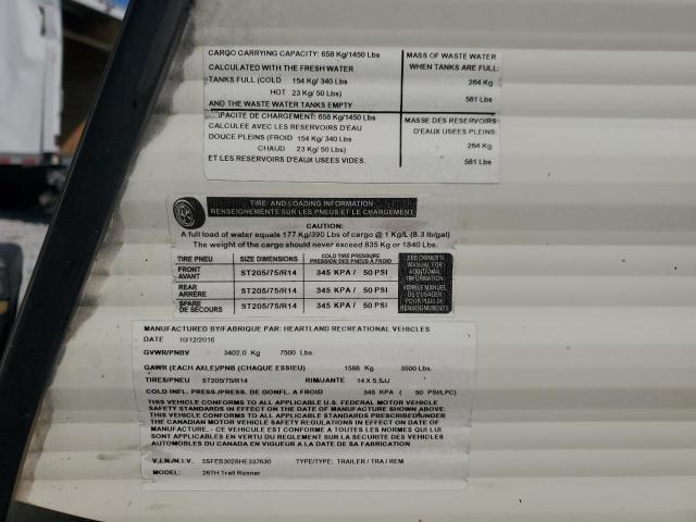 5SFEB3028HE337630 - 2017 HEARTLAND GATEWAY 棕色 照片 7