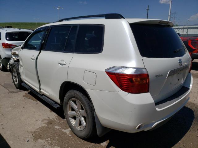 JTEES41A692140775 - 2009 TOYOTA HIGHLANDER WHITE photo 2