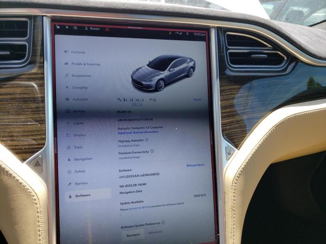 5YJSA1H15FF080706 - 2015 TESLA MODEL S 85 GRAY photo 9