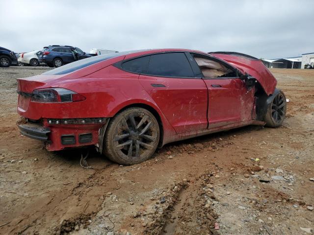 5YJSA1E51NF470790 - 2022 TESLA MODEL S 红色 照片 3