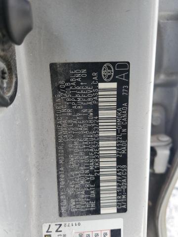 2T1KR32E57C653724 - 2007 TOYOTA COROLLA MA XR SILVER photo 12