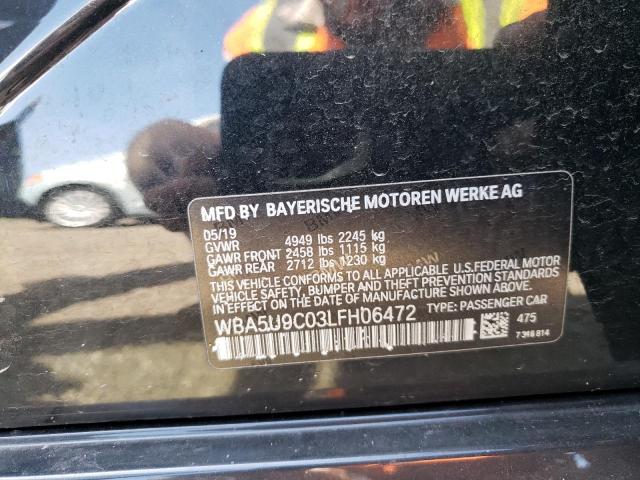 WBA5U9C03LFH06472 - 2020 BMW M340XI BLACK photo 12