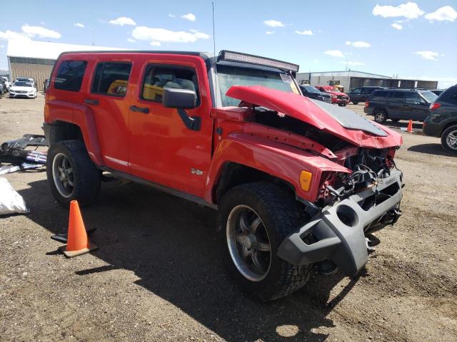 5GTDN13E378107824 - 2007 HUMMER H3 RED photo 4