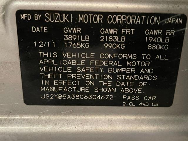 JS2YB5A38C6304672 - 2012 SUZUKI SX4 SILVER photo 10