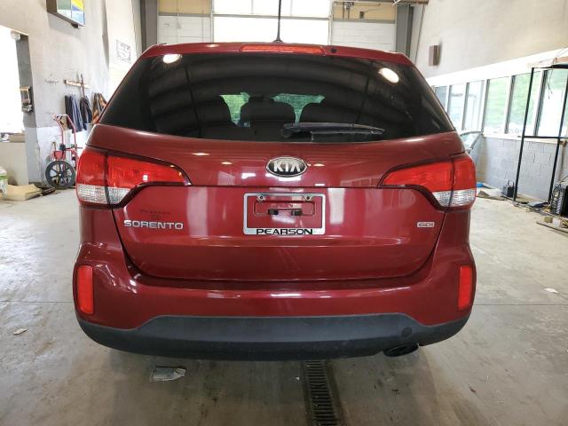 5XYKT3A69EG459730 - 2014 KIA SORENTO LX RED photo 6