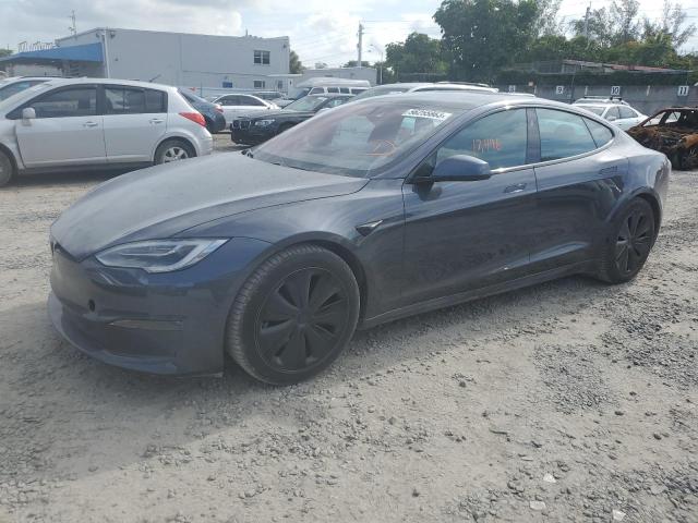 5YJSA1E59MF455453 - 2021 TESLA MODEL S Մոխրագույն լուսանկար 1