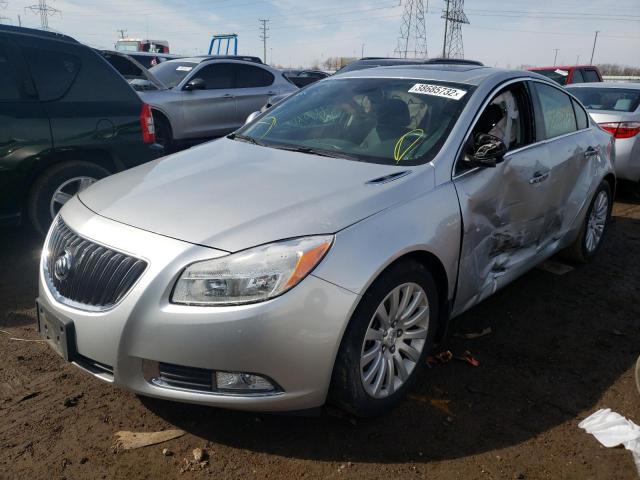 2G4GS5EV8D9249079 - 2013 BUICK REGAL PREMIUM SILVER photo 2