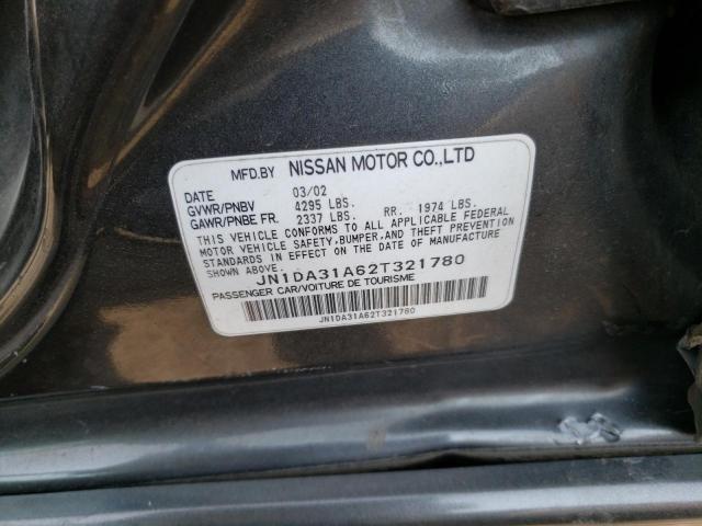 JN1DA31A62T321780 - 2002 NISSAN MAXIMA GLE GRAY photo 12