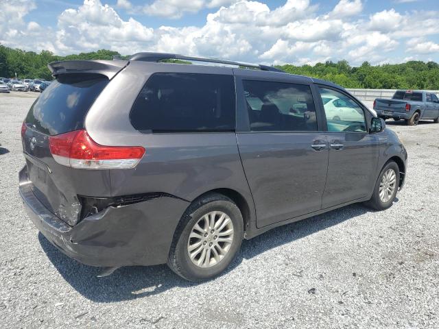 5TDYK3DC6CS218030 - 2012 TOYOTA SIENNA XLE 灰色 照片 3