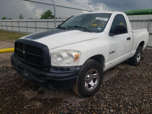 1D7HA16K68J134389 - 2008 DODGE RAM 1500 ST WHITE photo 2