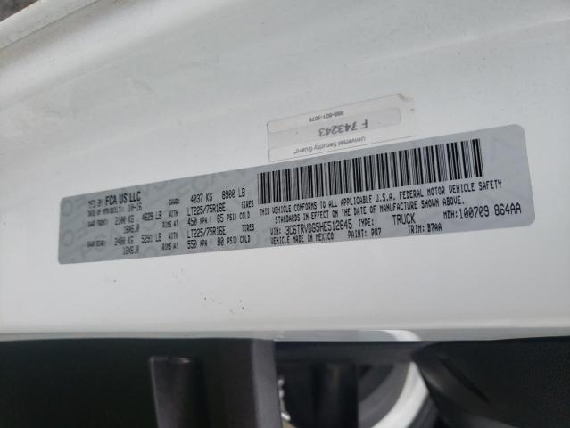 3C6TRVDG5HE512645 - 2017 RAM PROMASTER 2500 HIGH Biały zdjęcie 10