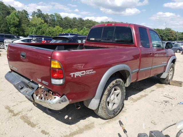 5TBBT4418YS072950 - 2000 TOYOTA TUNDRA ACCESS CAB წითელი ფოტო 3