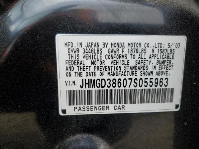 JHMGD38607S055963 - 2007 HONDA FIT S 黑色 照片 13