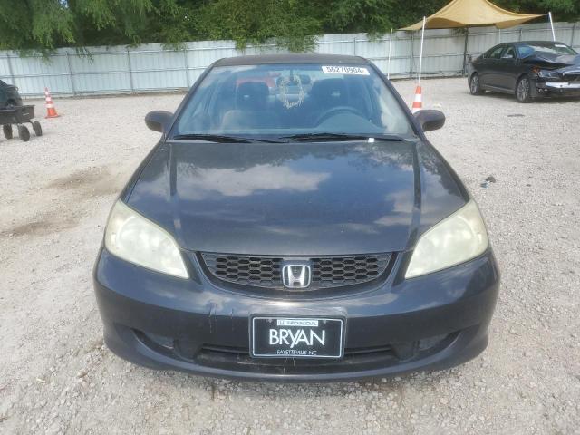 1HGEM21175L014272 - 2005 HONDA CIVIC DX VP შავი ფოტო 5