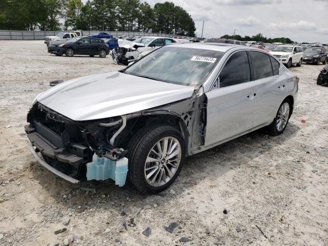 JN1EV7AP9KM518909 - 2019 INFINITI Q50 LUXE SILVER photo 1