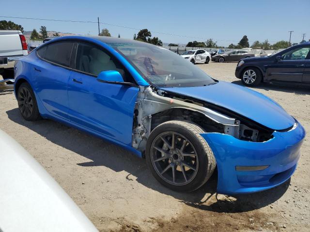 5YJ3E1EA0MF942983 - 2021 TESLA MODEL 3 BLUE photo 4