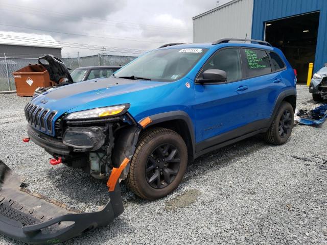 1C4PJMBS7HW628485 - 2017 JEEP CHEROKEE TRAILHAWK BLUE photo 1