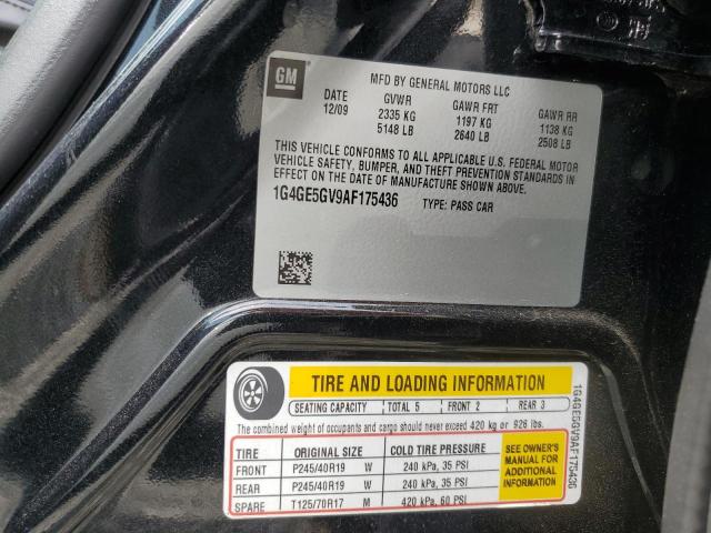 1G4GE5GV9AF175436 - 2010 BUICK LACROSSE CXS Սև լուսանկար 13