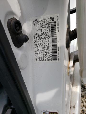 2HGFC2F87KH570331 - 2019 HONDA CIVIC SPORT WHITE photo 12