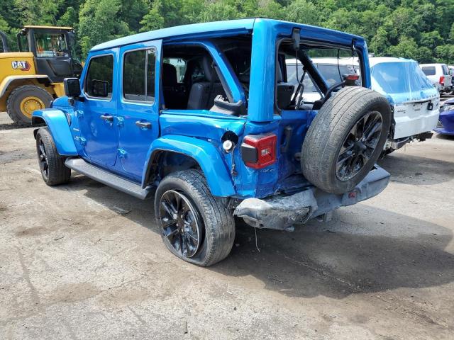 1C4JJXP63MW789770 - 2021 JEEP WRANGLER U SAHARA 4XE BLUE photo 2