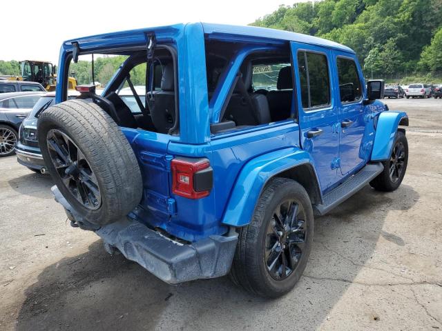 1C4JJXP63MW789770 - 2021 JEEP WRANGLER U SAHARA 4XE BLUE photo 3
