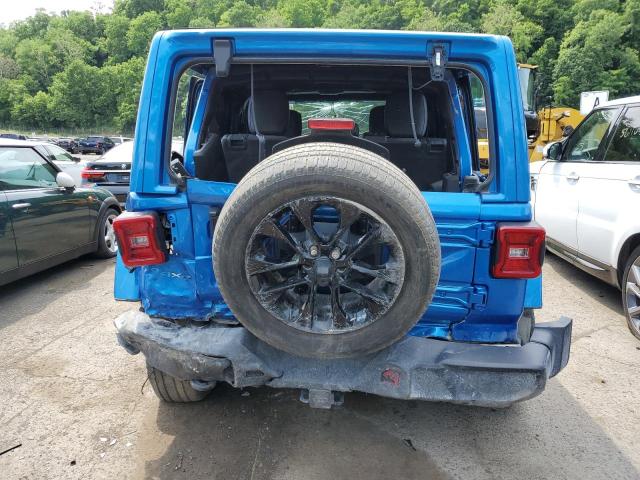 1C4JJXP63MW789770 - 2021 JEEP WRANGLER U SAHARA 4XE BLUE photo 6