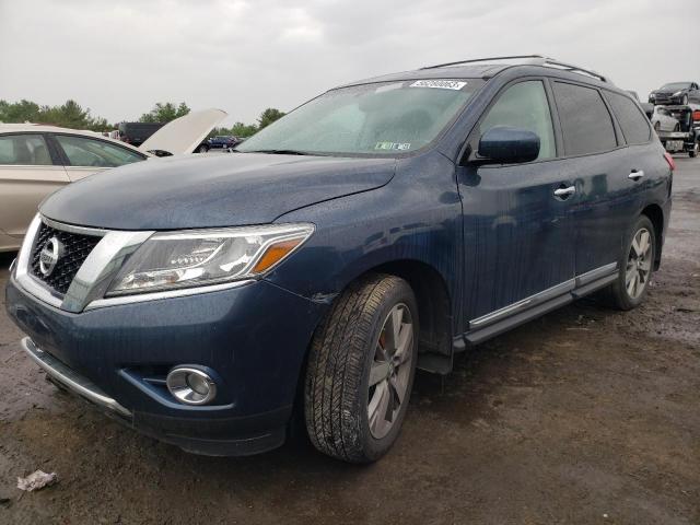 5N1AR2MM7FC686284 - 2015 NISSAN PATHFINDER S BLUE photo 1