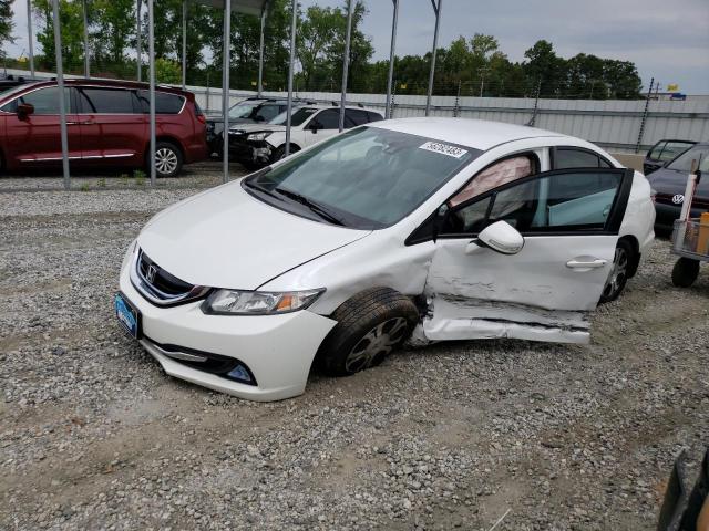 19XFB4F32DE201215 - 2013 HONDA CIVIC HYBRID L WHITE photo 1