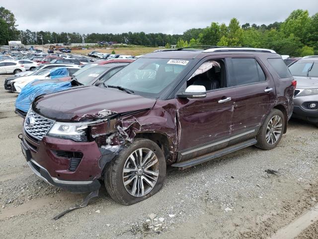 1FM5K8HT9JGC21923 - 2018 FORD EXPLORER PLATINUM BURGUNDY photo 1