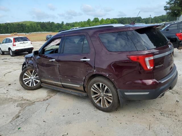 1FM5K8HT9JGC21923 - 2018 FORD EXPLORER PLATINUM BURGUNDY photo 2