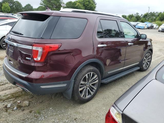 1FM5K8HT9JGC21923 - 2018 FORD EXPLORER PLATINUM BURGUNDY photo 3