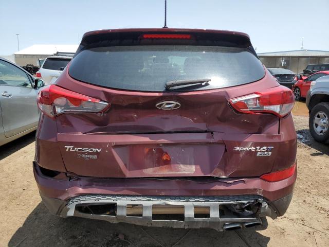 KM8J3CA26HU520474 - 2017 HYUNDAI TUCSON LIMITED MAROON photo 6