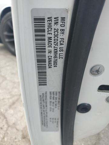 2C3CDZFJXMH676824 - 2021 DODGE CHALLENGER R/T SCAT PACK WHITE photo 12