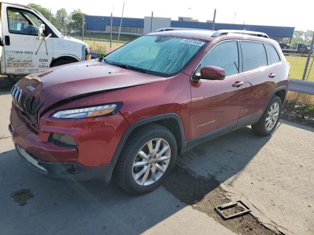 1C4PJMDB3GW124382 - 2016 JEEP CHEROKEE LIMITED MAROON photo 1